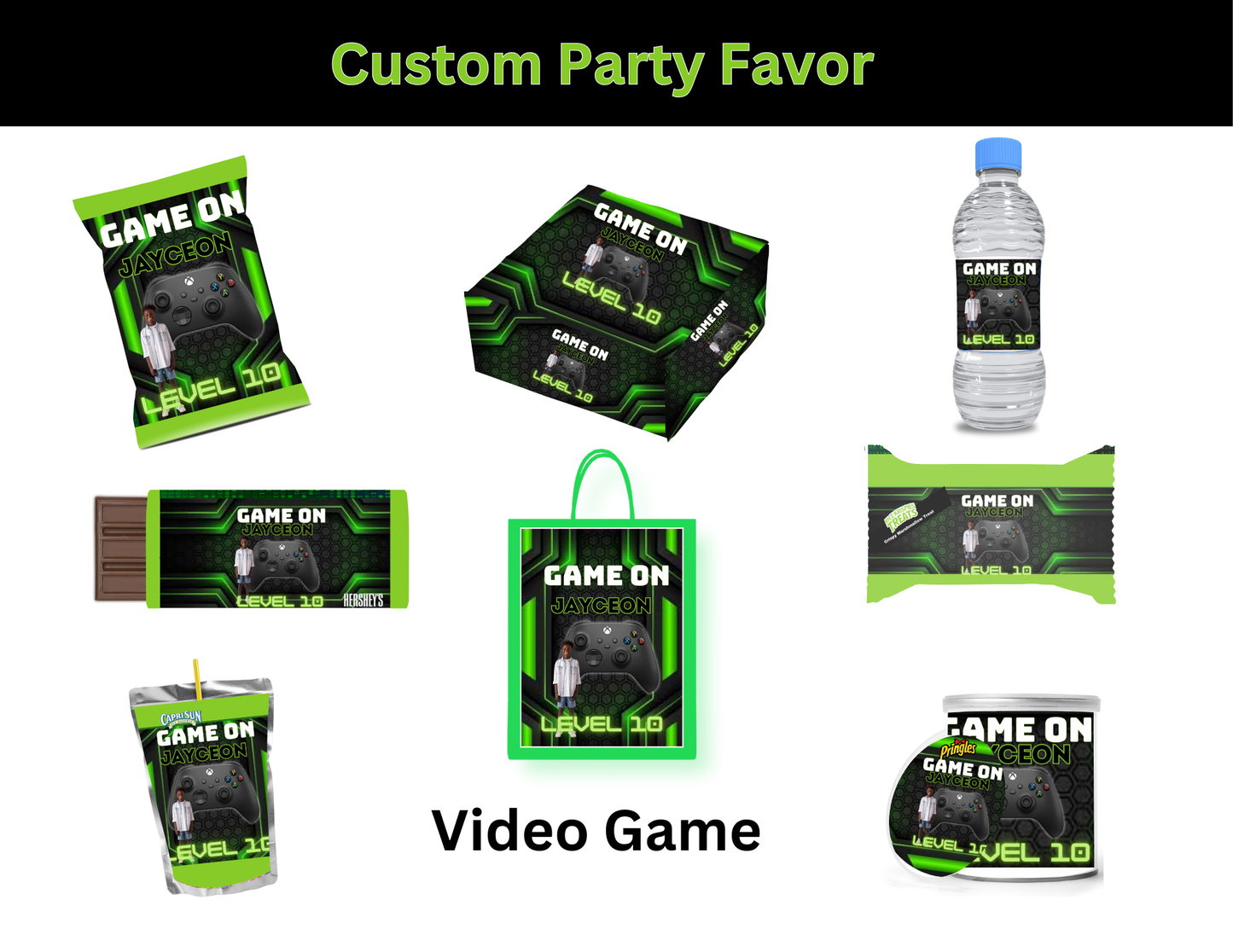 Video Game Ediitable Party Favor Canva Design DIGITAL DOWNLOAD ONLY