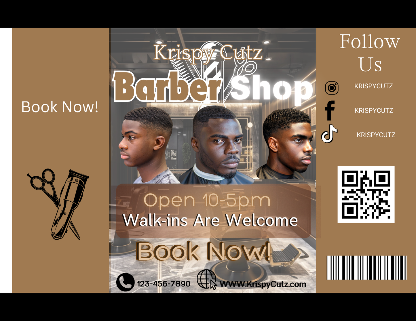 Barber Editable Canva Design DIGITAL DOWNLOAD ONLY