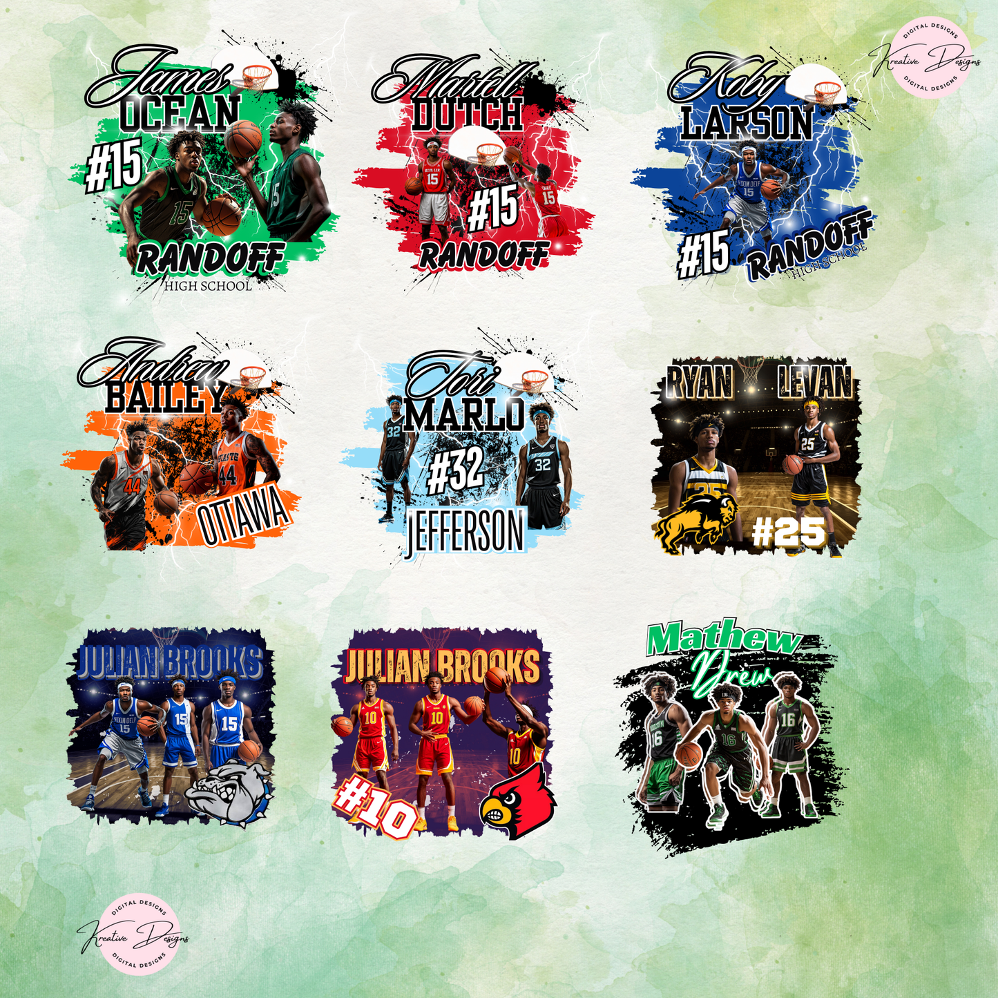 Basketball Designs Canva Editable Templates