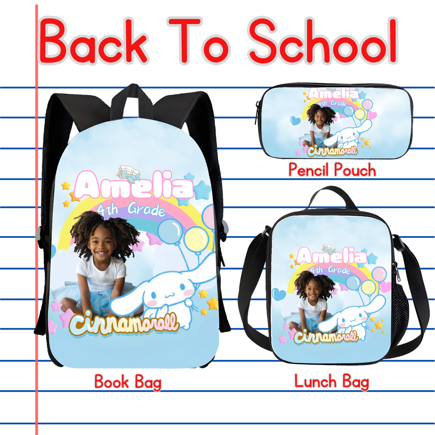 Cinnamoroll Back to School Canva editable image