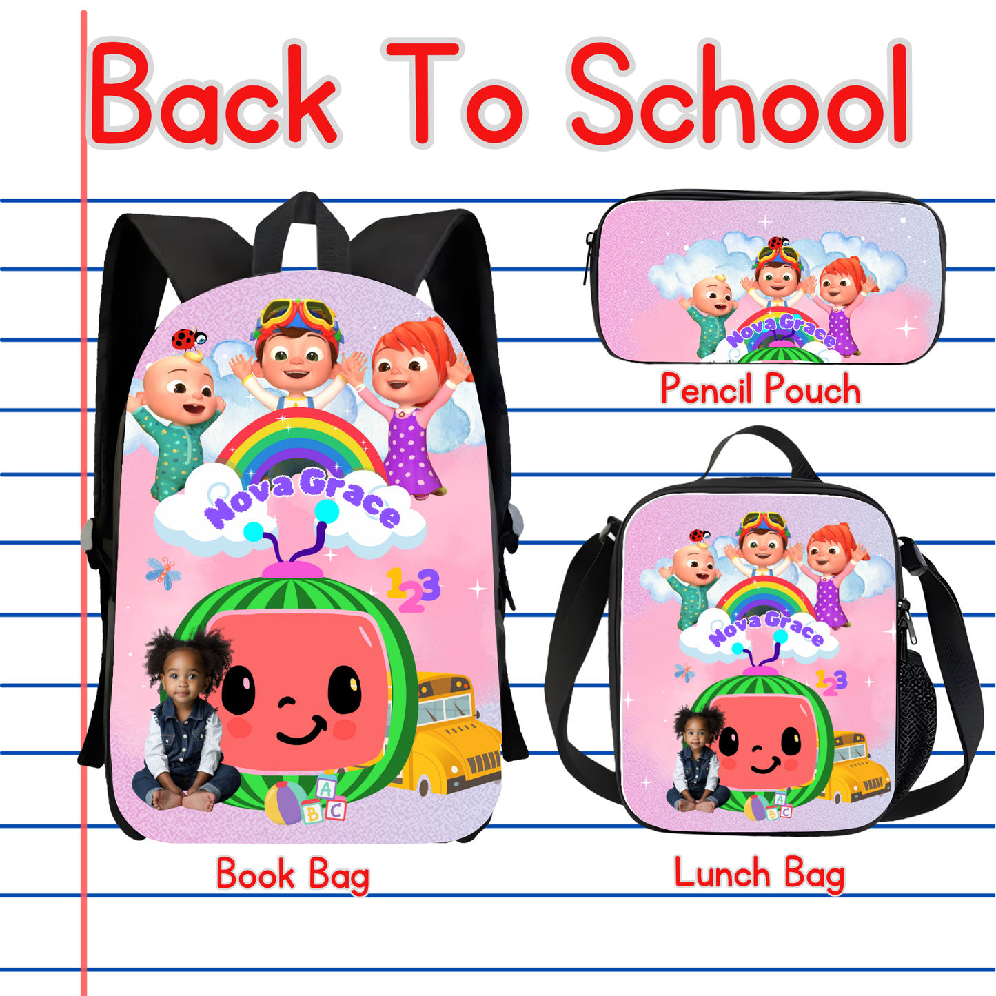 Cocomelon Back to School Canva editable image
