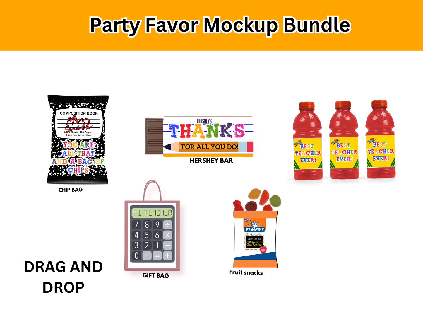Teacher Editable Party Favor Canva Design DIGITAL DOWNLOAD ONLY
