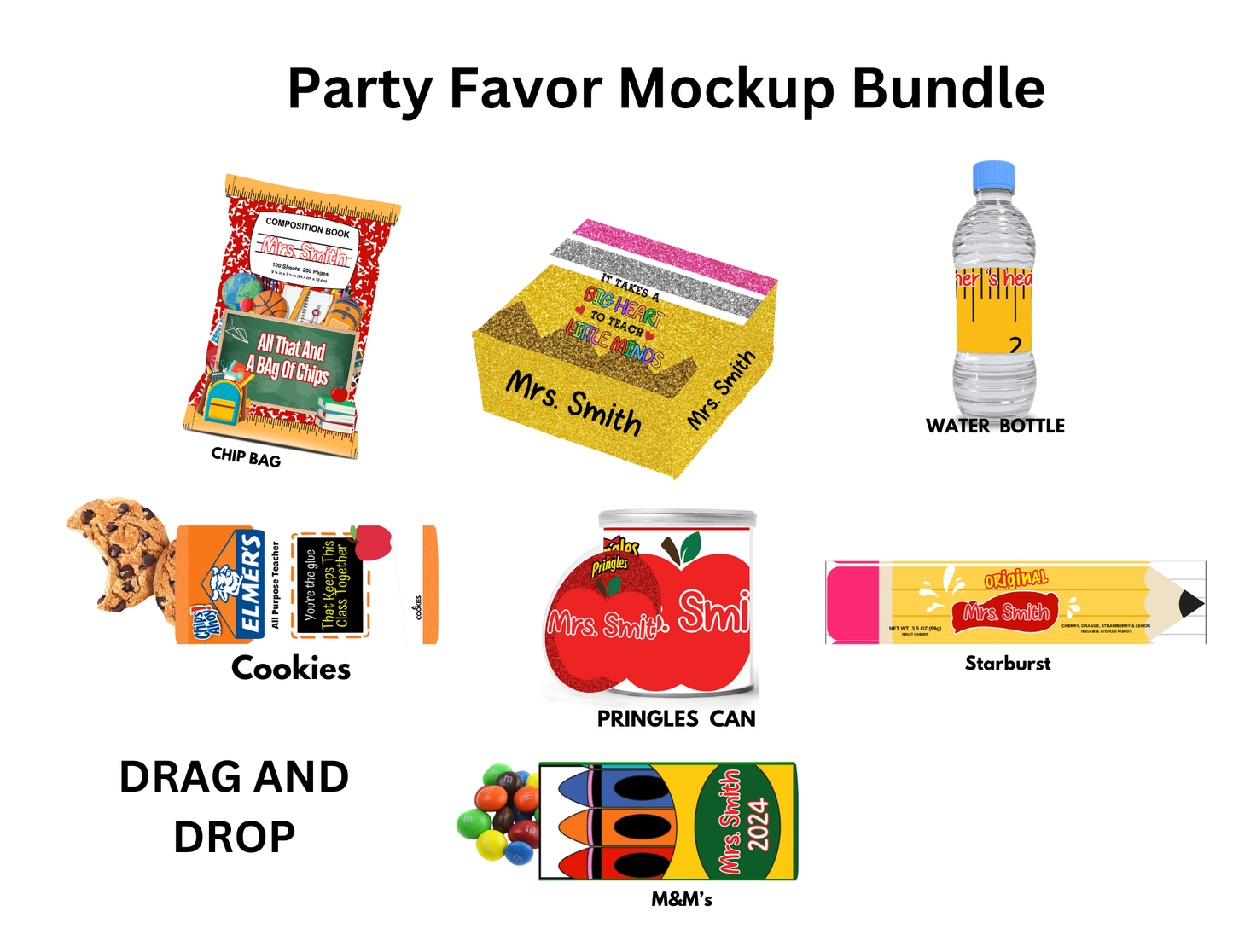 Teachers Ediitable Party Favor Canva Design DIGITAL DOWNLOAD ONLY