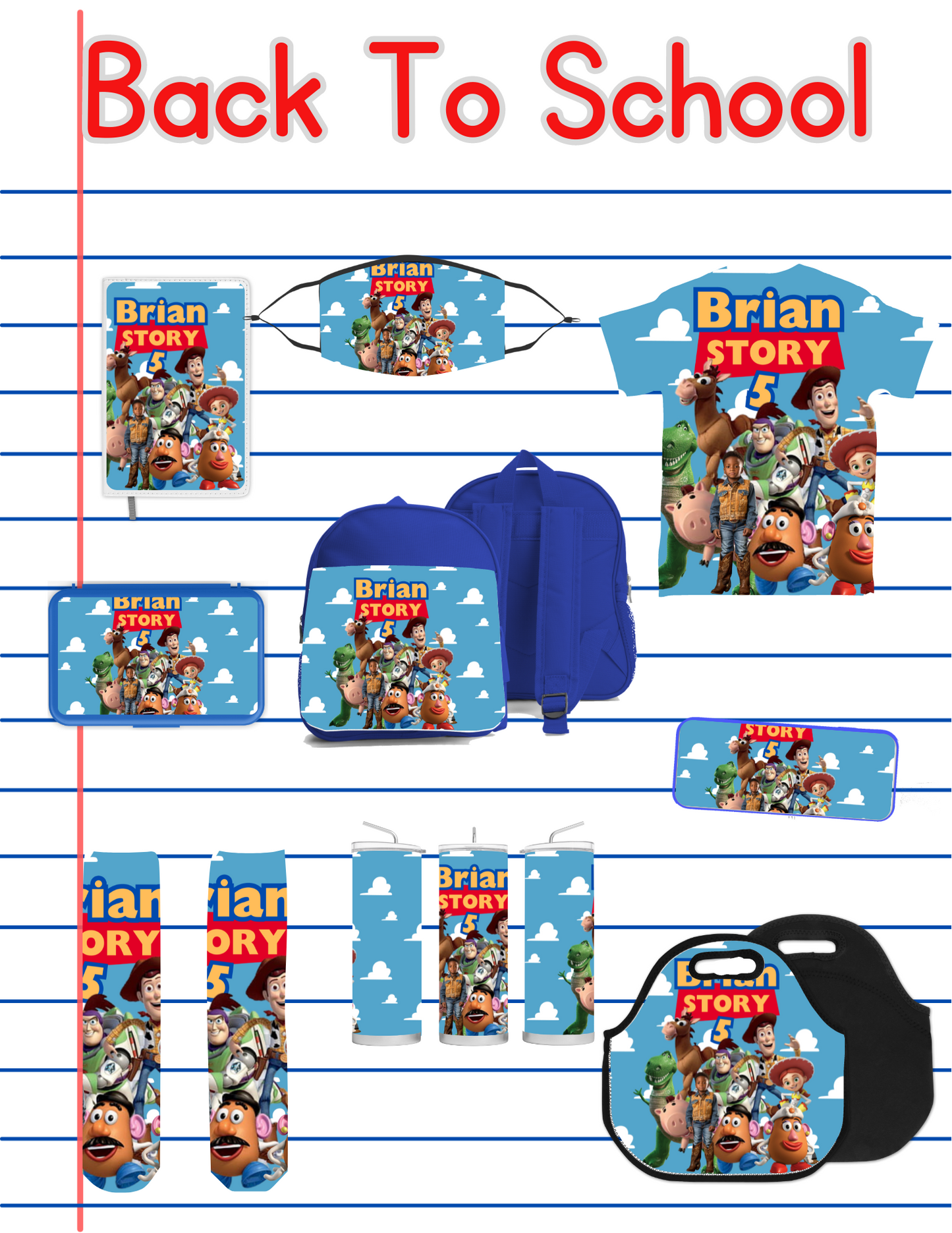 Toy Story Back to School Canva editable image