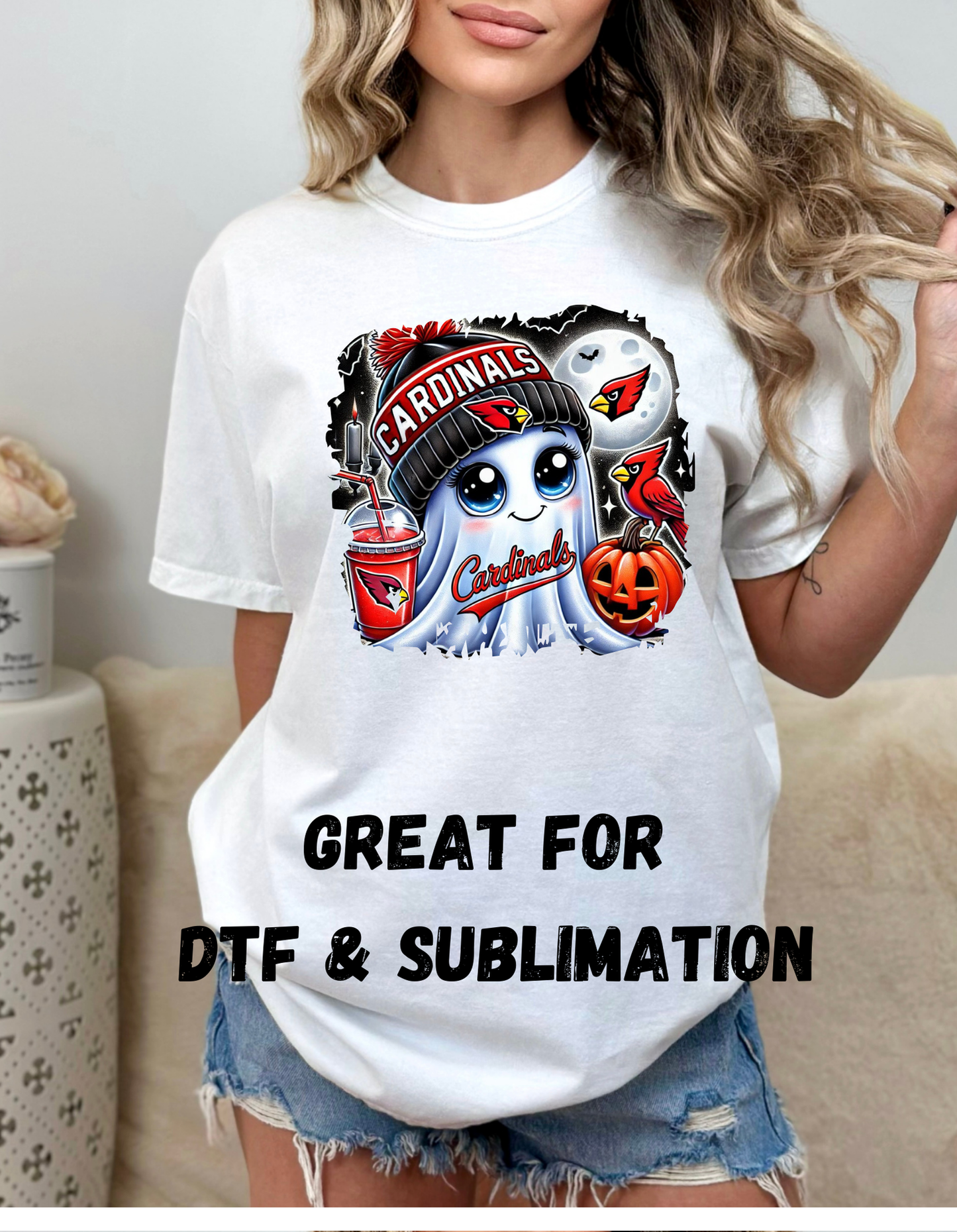 Cardinals Halloween Design PNG Design