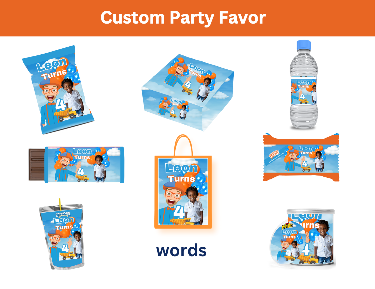 Blippe Party Favors Bundle - Digital Canva File - Digital Download Only