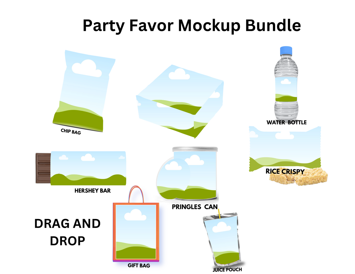 Blank Editable Canva Party Favor Design DIGITAL DOWNLOAD ONLY