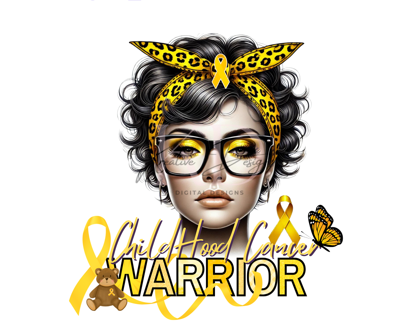 Caucasian Awareness Warriors Canva Editable Templates