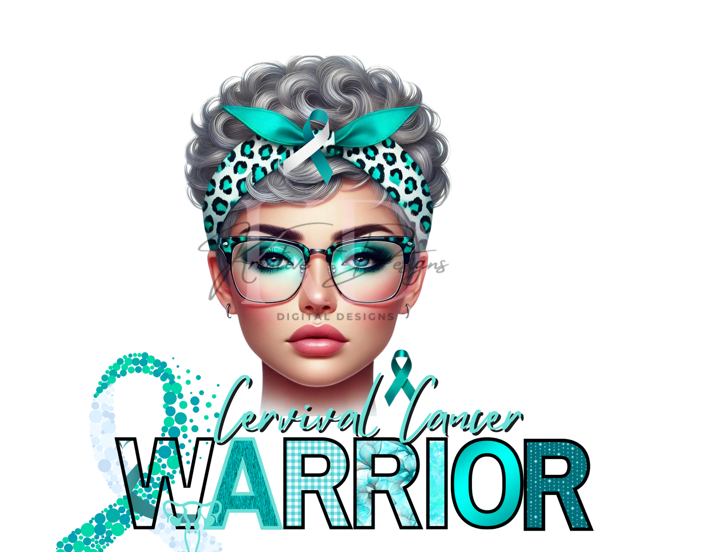 Caucasian Awareness Warriors Canva Editable Templates