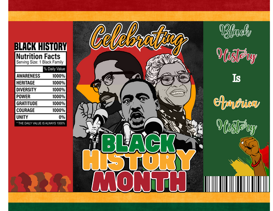 Black history Editable Canva Party Favor Design DIGITAL DOWNLOAD ONLY