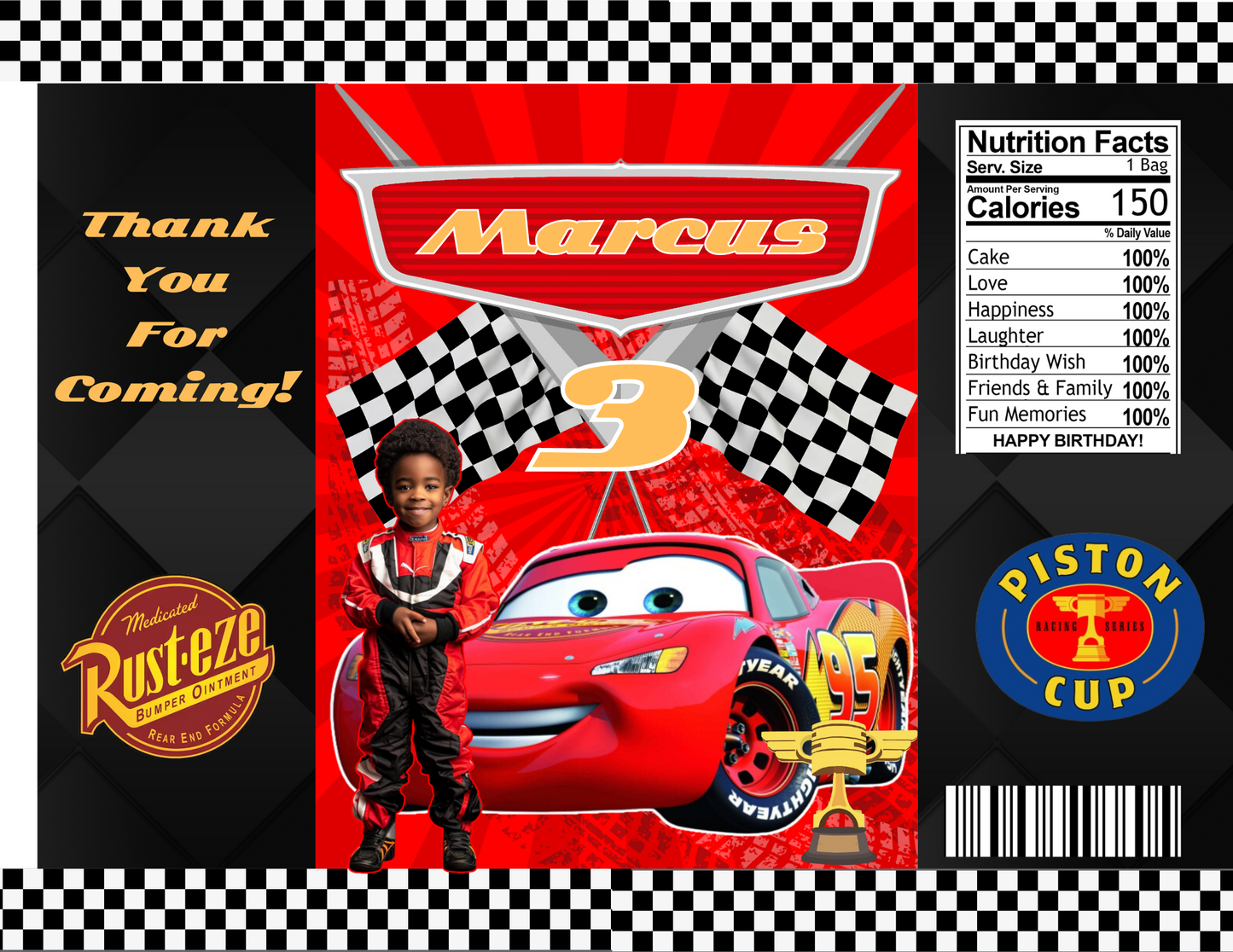 Cars Party Favors Bundle - Digital Canva File - Digital Download Only