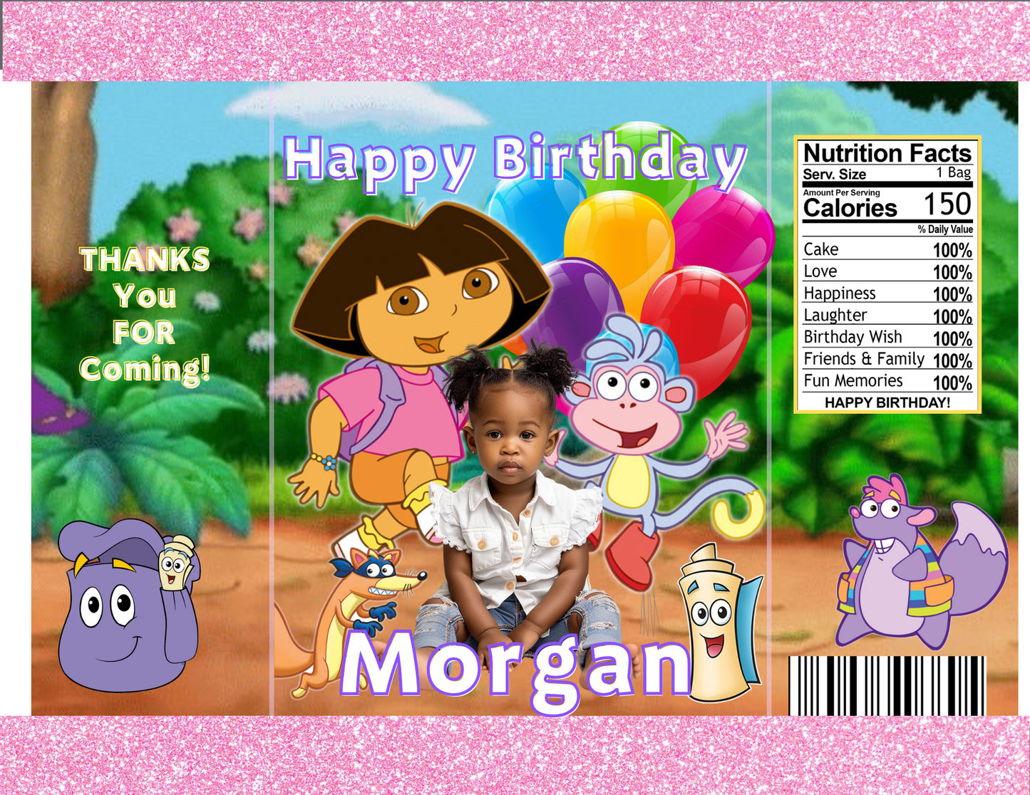 Dora Party Favors Bundle - Digital Canva File - Digital Download Only