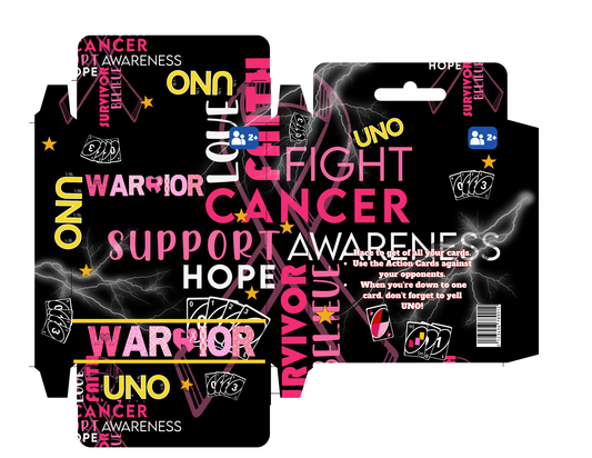 Breast Cancer Editable Canva Uno Cards