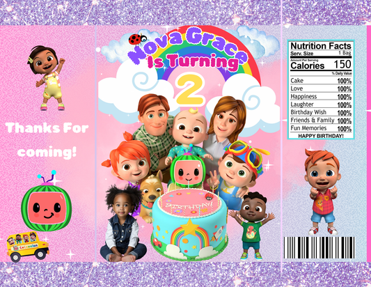 Cocomelon Party Favors Bundle - Digital Canva File - Digital Download Only