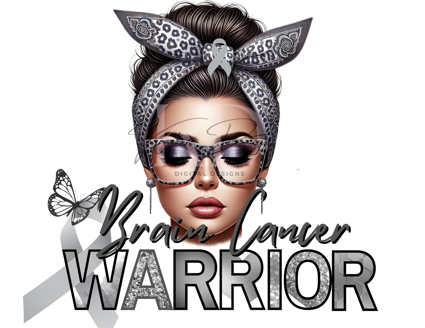 Caucasian Awareness Warriors Canva Editable Templates