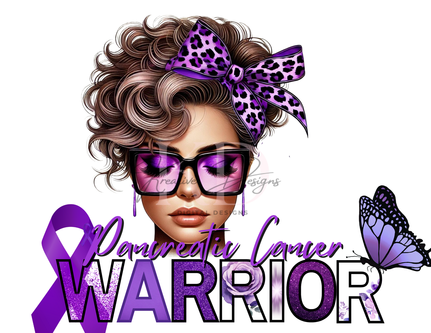 Caucasian Awareness Warriors Canva Editable Templates