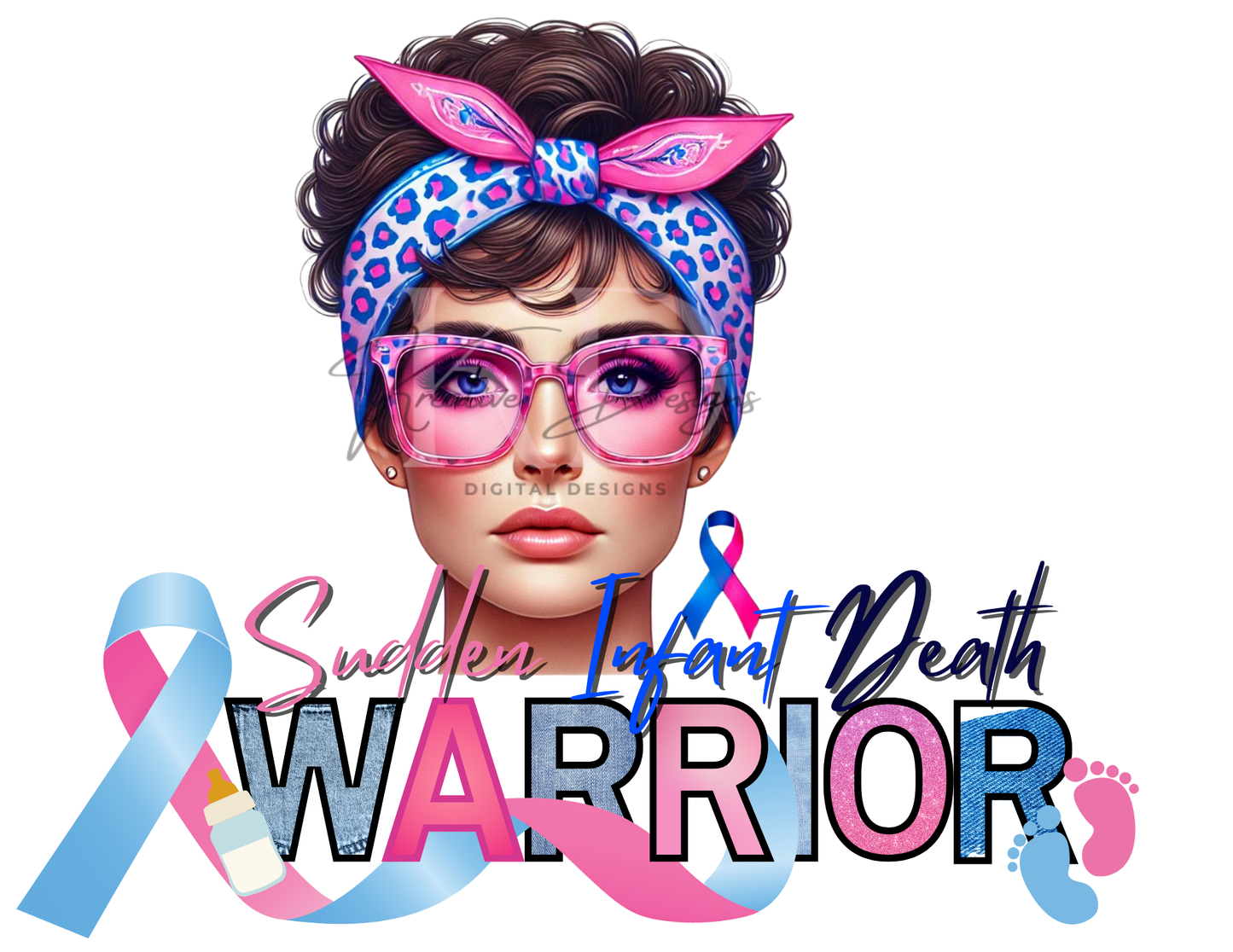 Caucasian Awareness Warriors Canva Editable Templates