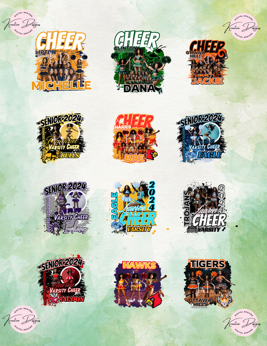 Cheerleading Designs Canva Editable Templates