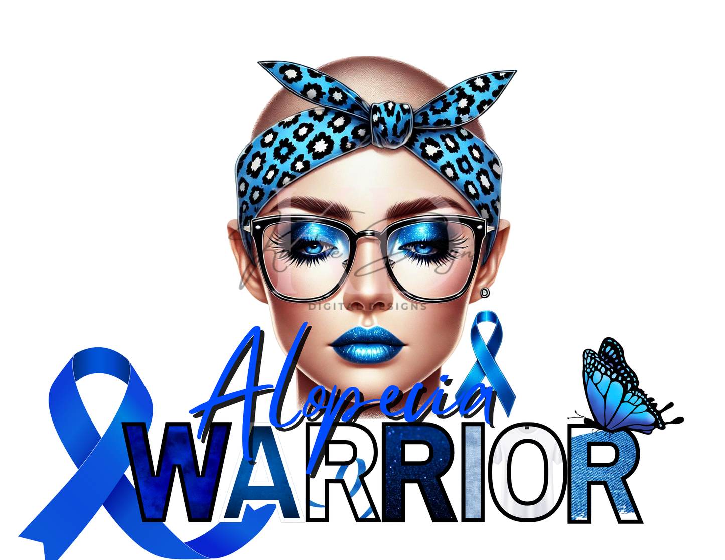 Caucasian Awareness Warriors Canva Editable Templates