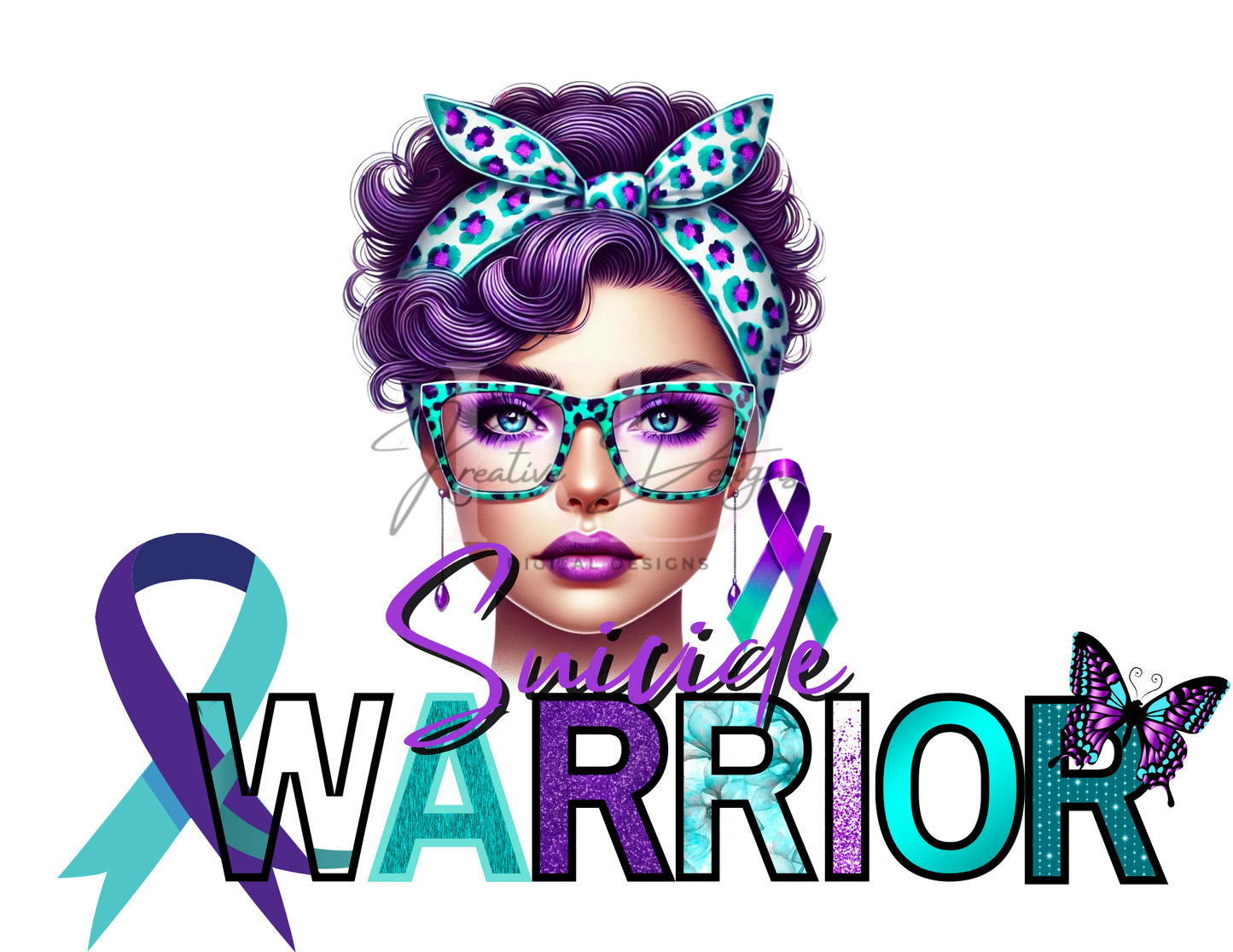 Caucasian Awareness Warriors Canva Editable Templates