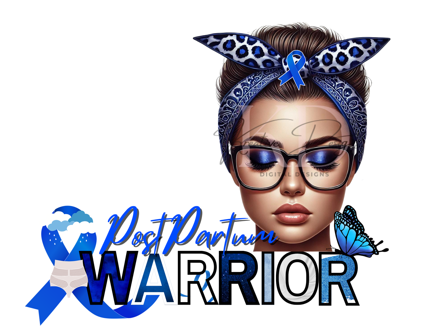 Caucasian Awareness Warriors Canva Editable Templates