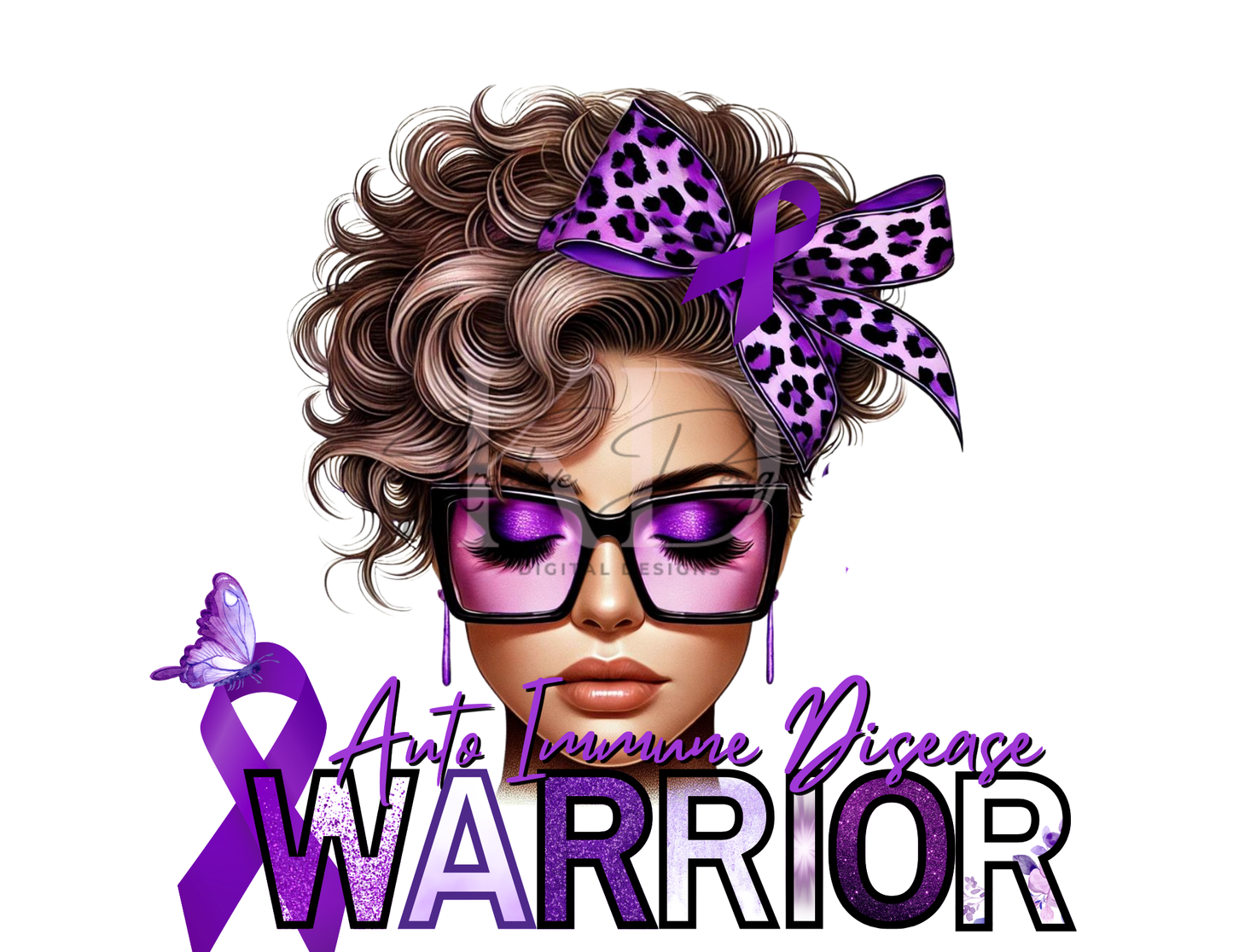 Caucasian Awareness Warriors Canva Editable Templates