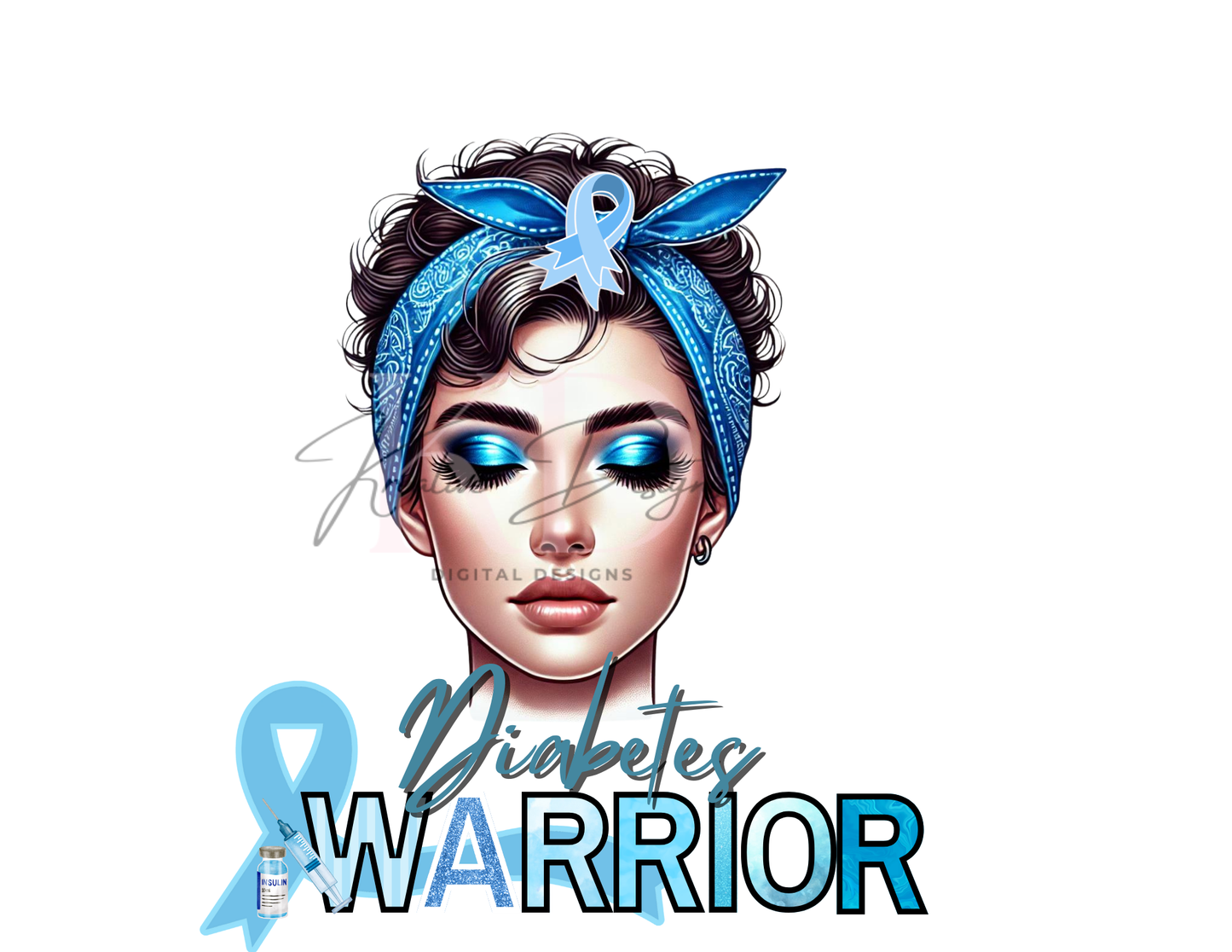 Caucasian Awareness Warriors Canva Editable Templates