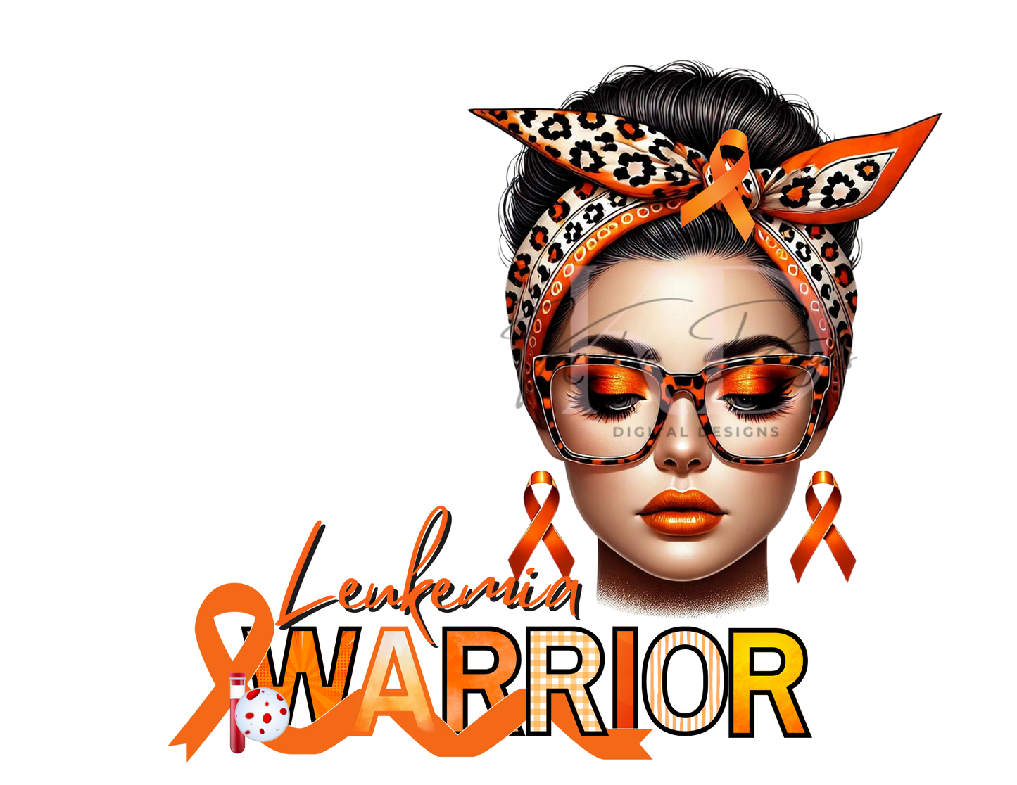 Caucasian Awareness Warriors Canva Editable Templates