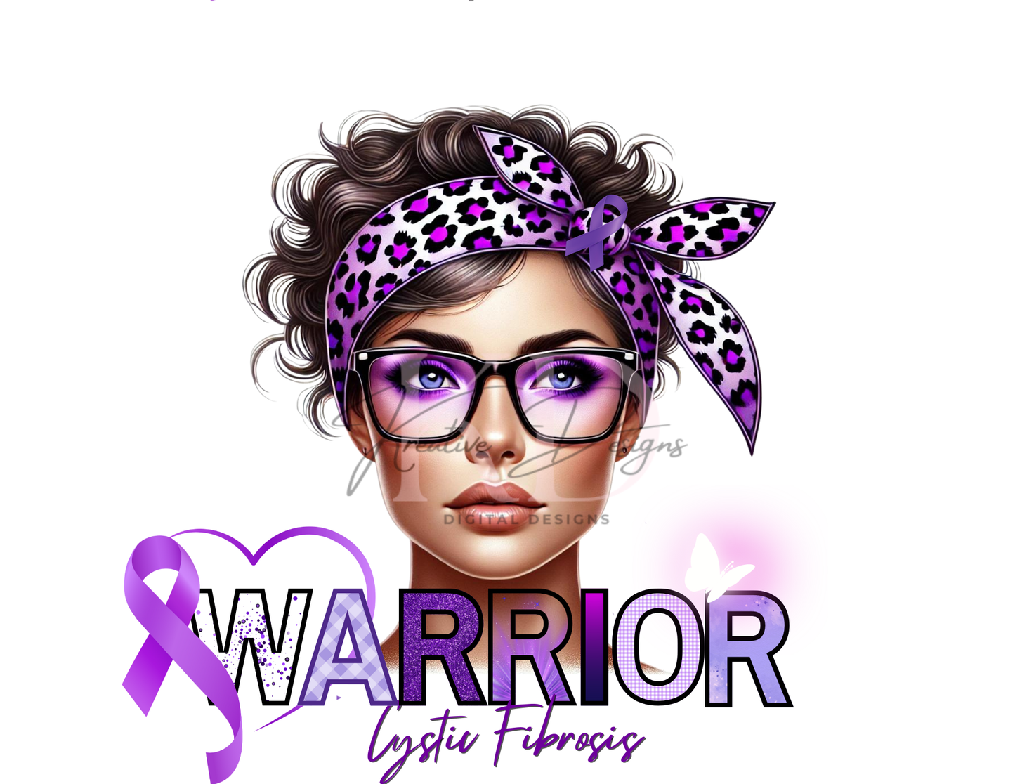 Caucasian Awareness Warriors Canva Editable Templates