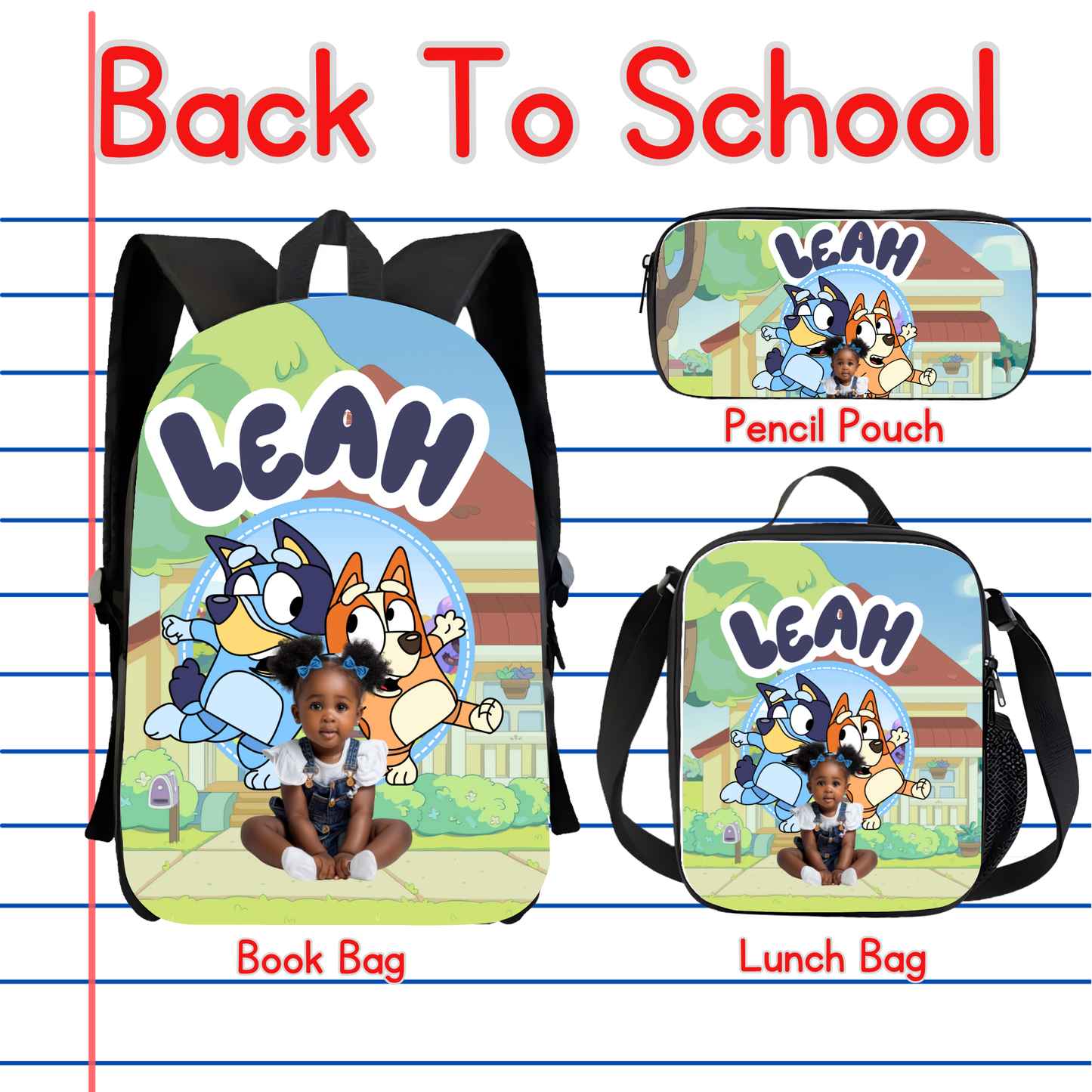 Bluey Back to School Canva editable image