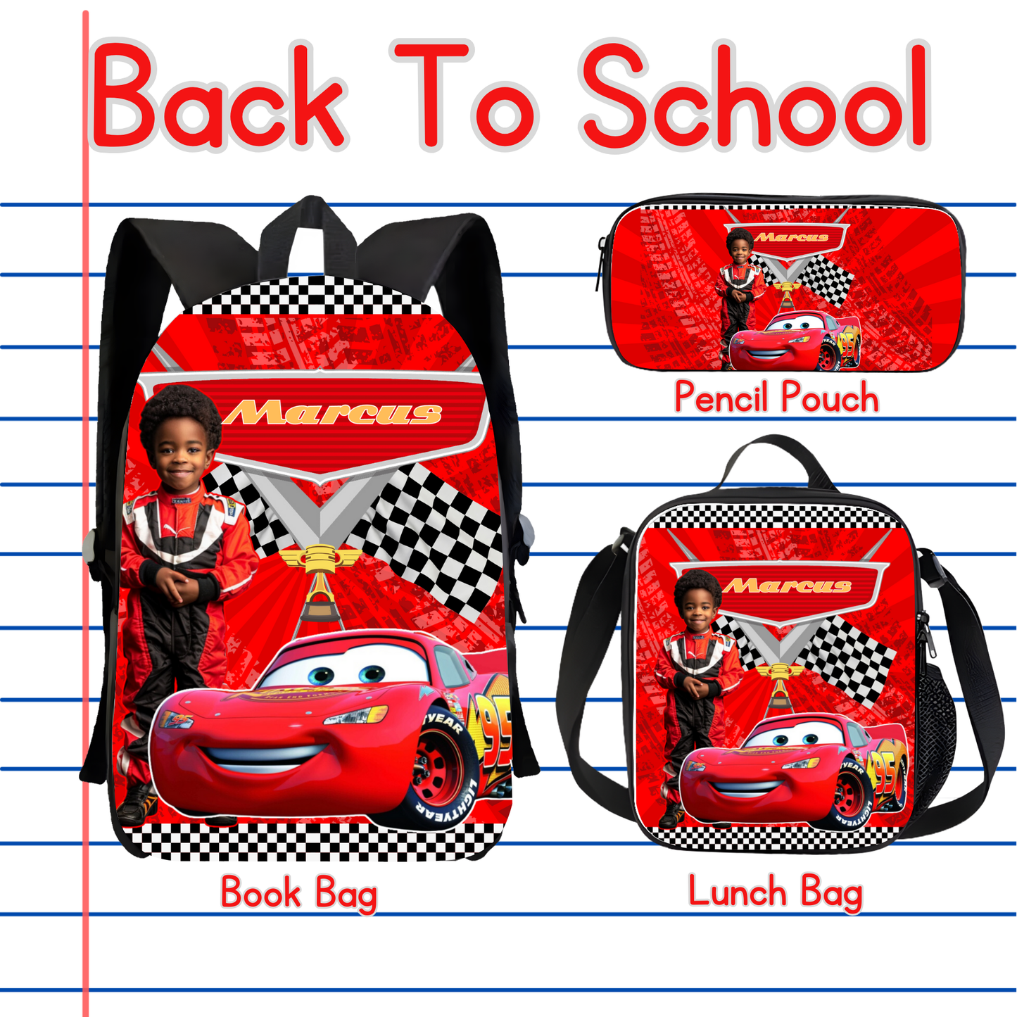 Cars Back to School Canva editable image