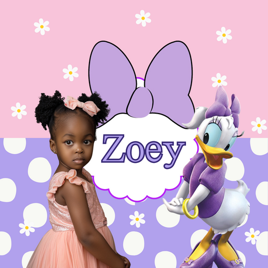 Daisy Duck Back to School Canva editable image