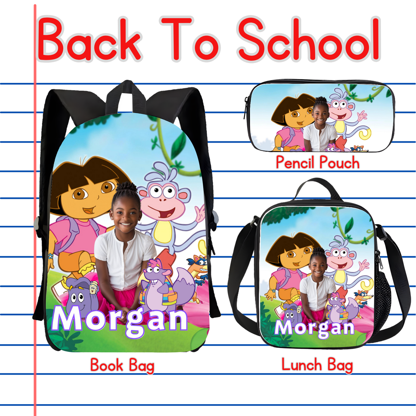 Dora Back to School Canva editable image