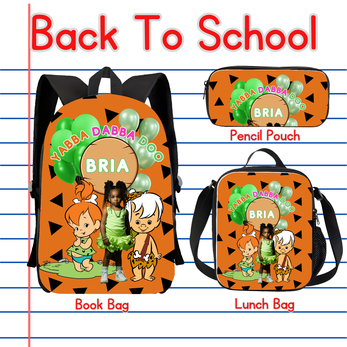 Flinstones Back to School Canva editable image