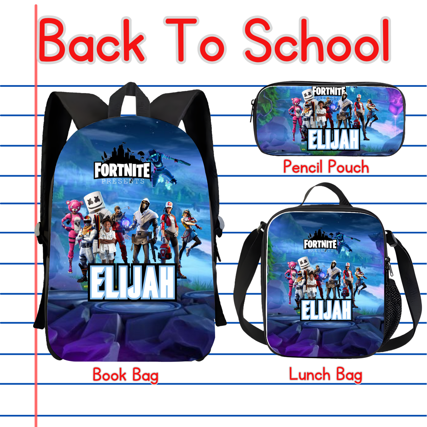 Fortnite Back to School Canva editable image