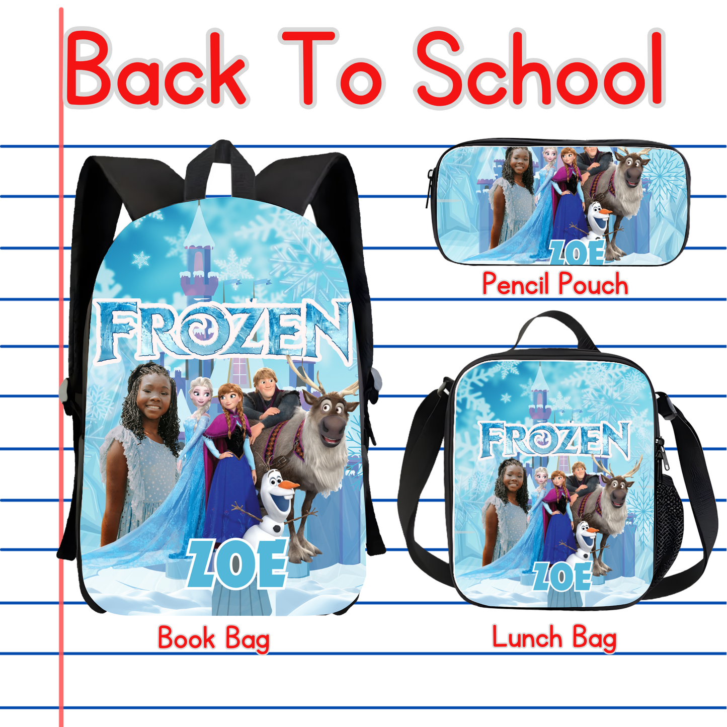 Frozen Back to School Canva editable image