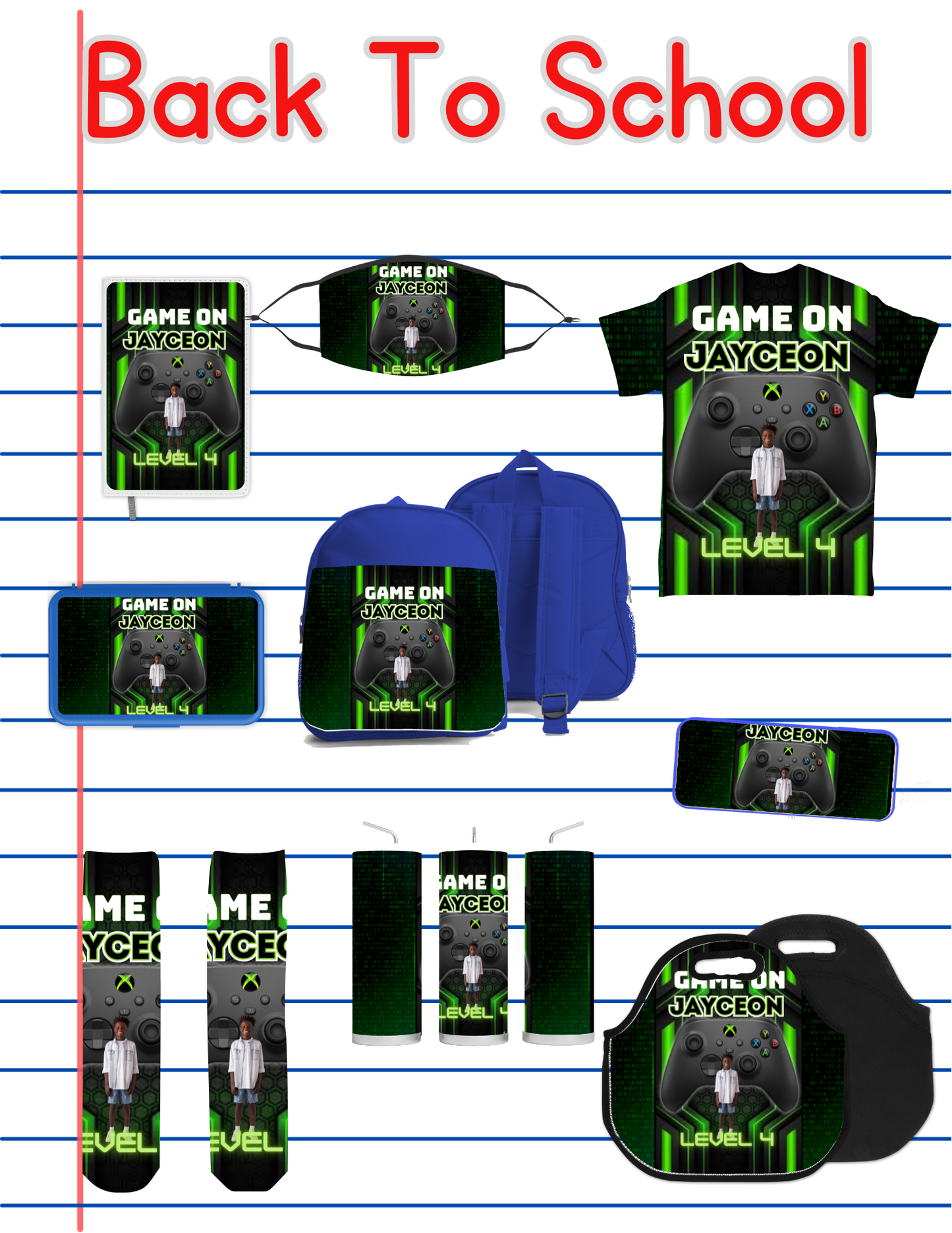Video Game Back to School Canva editable image