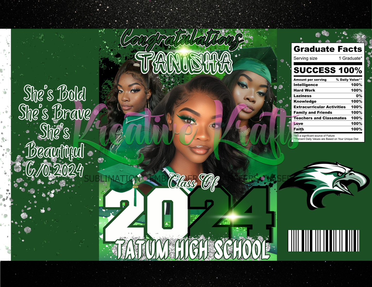 Graduation Editable Canva Party Favor Design- DIGITAL DOWNLOAD ONLY