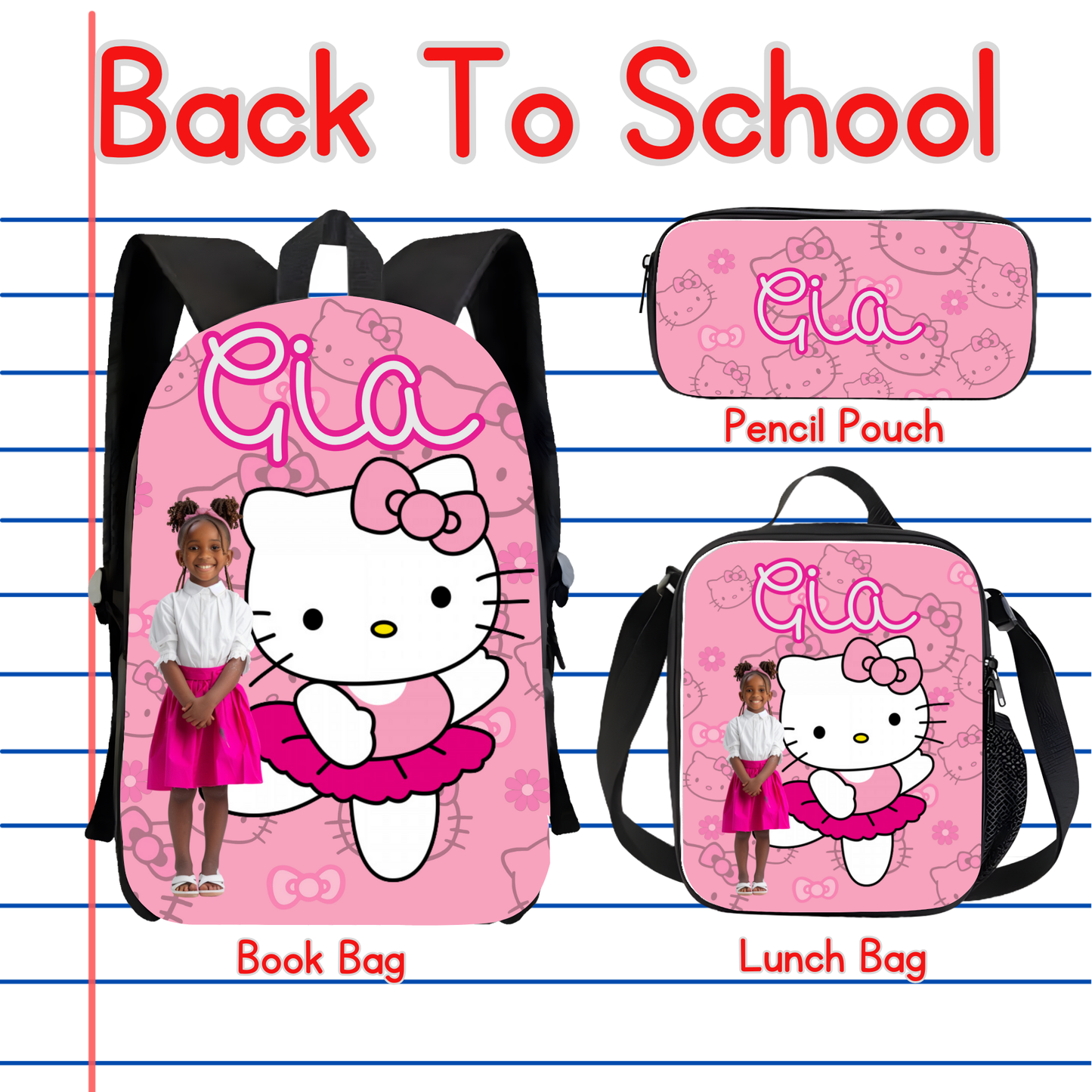 Hello Kitty Back to School Canva editable image