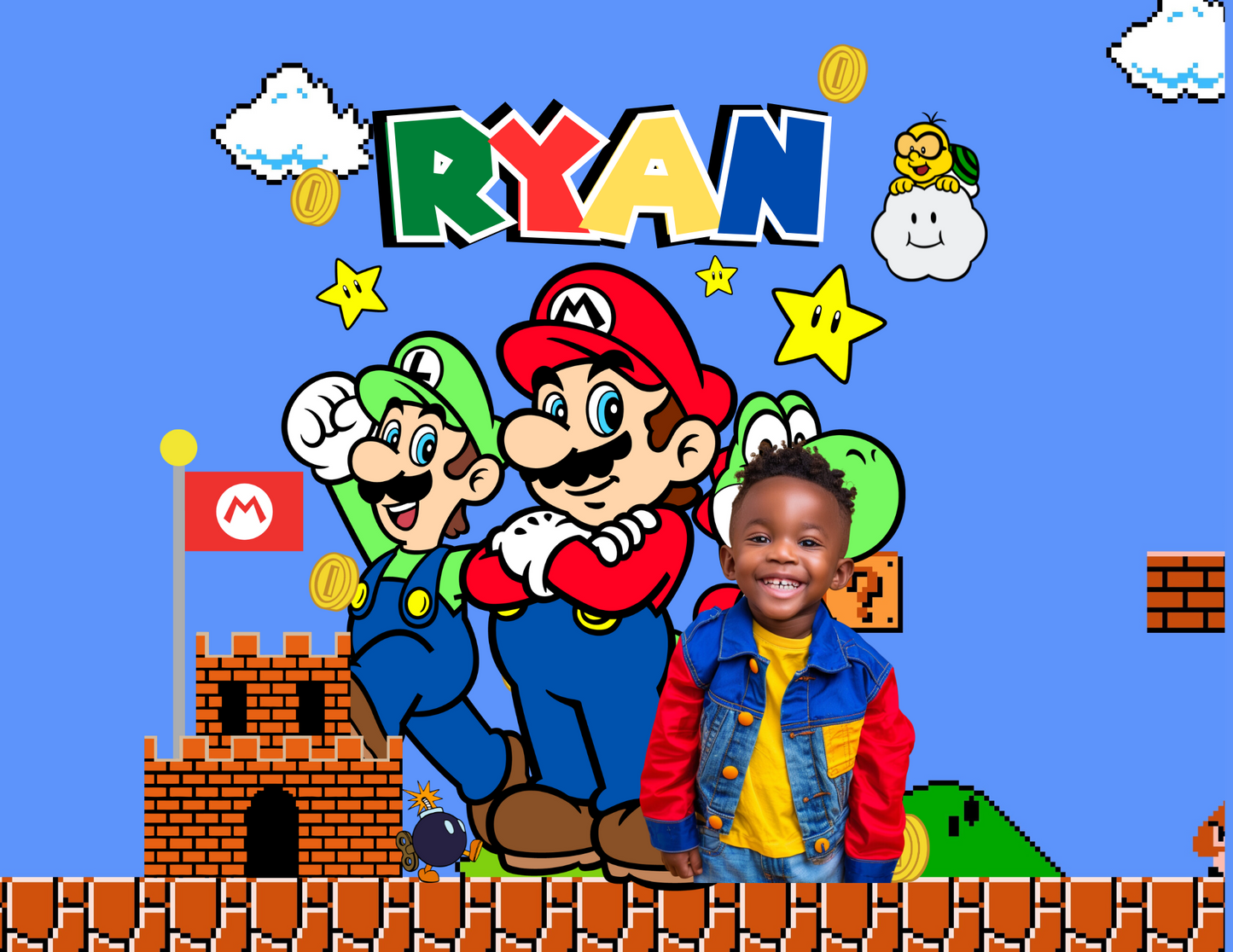 Mario Back to School Canva editable image