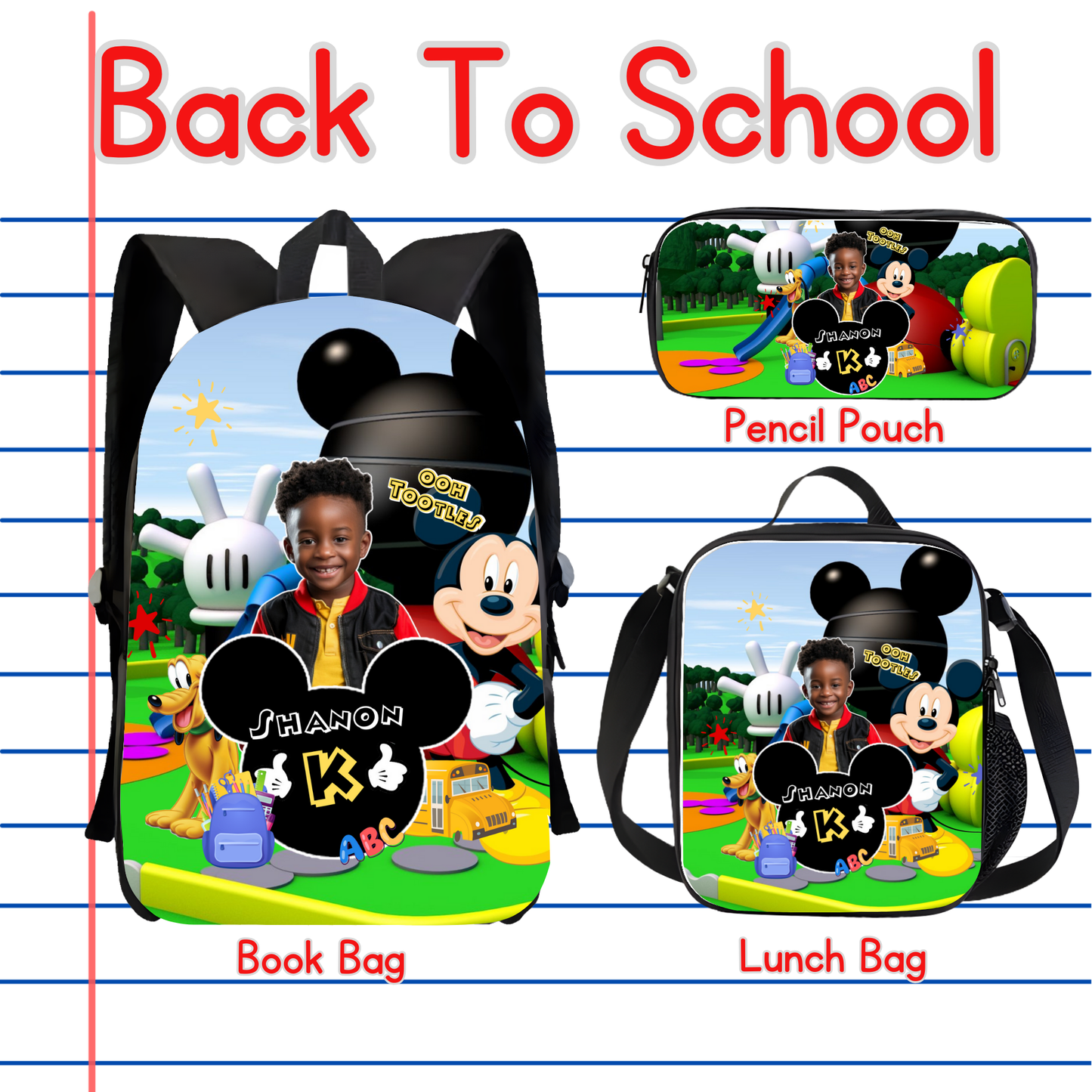 Mickey Back to School Canva editable image