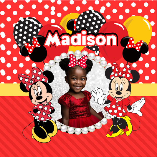 Minnie mouse Back to School Canva editable image