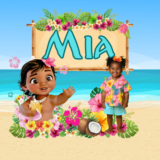 Moana Back to School Canva editable image