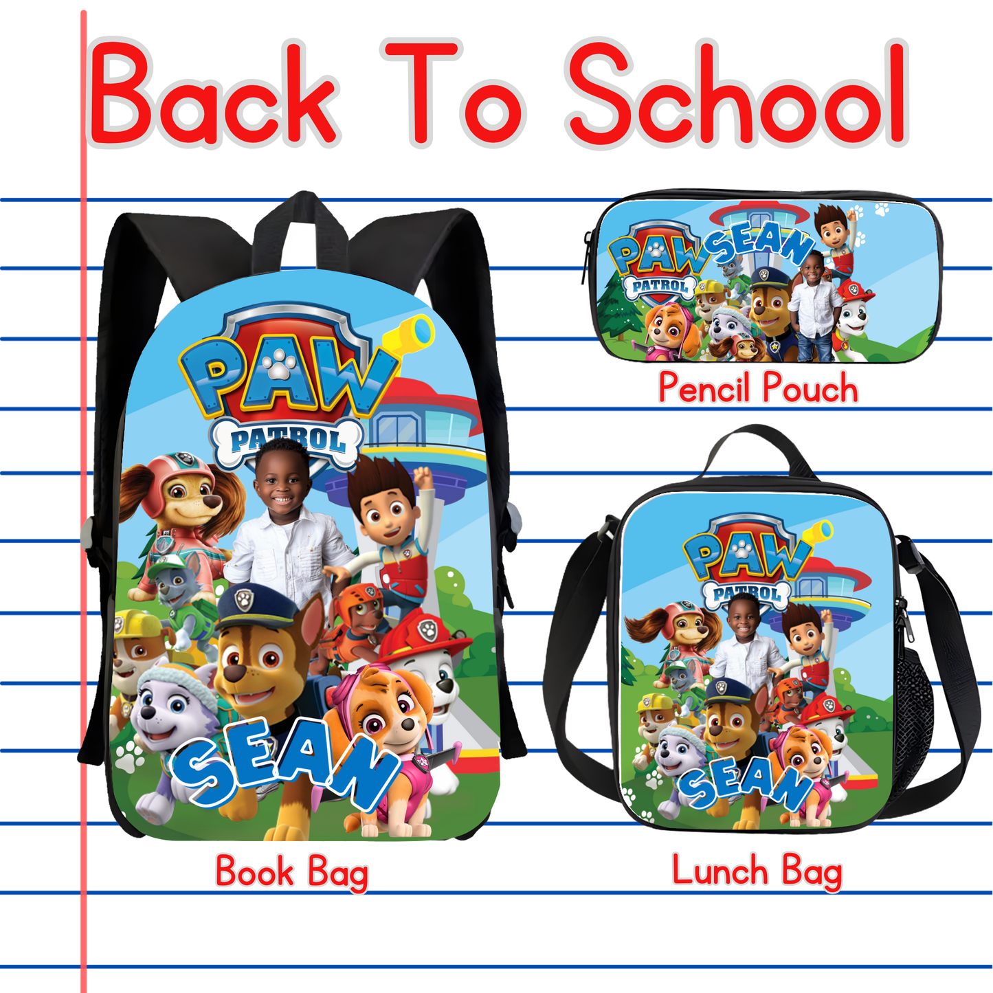 Paw Patrol Back to School Canva editable image