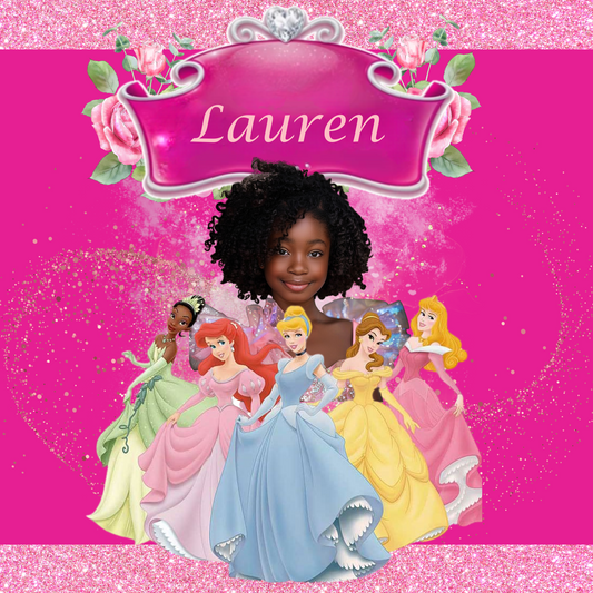 Princess Back to School Canva editable image