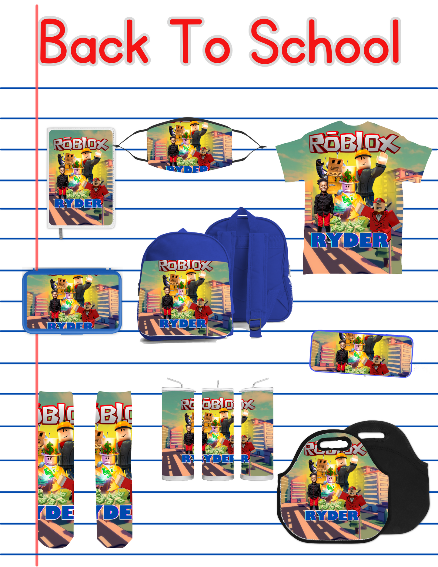 Roblox Back to School Canva editable image