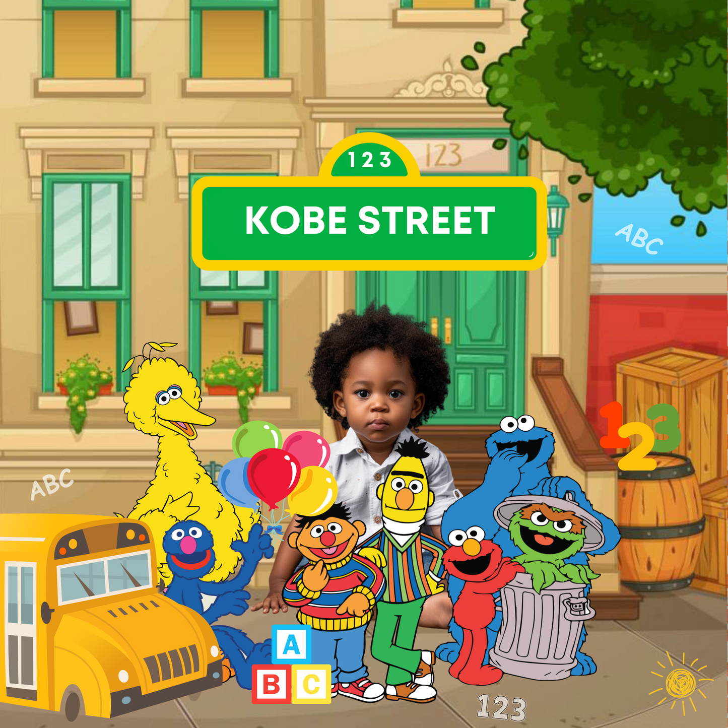 Seasame Street Back to School Canva editable image