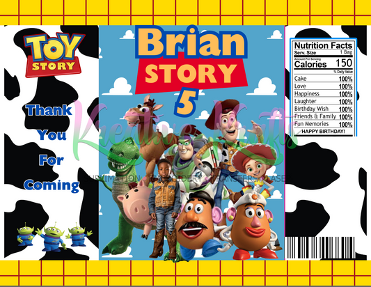 Toy Story Ediitable Party Favor Canva Design DIGITAL DOWNLOAD ONLY