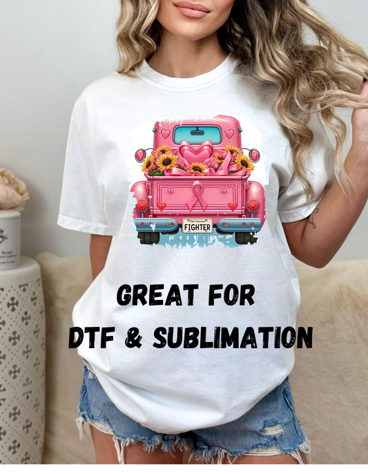 Breast Cancer support country truck PNG